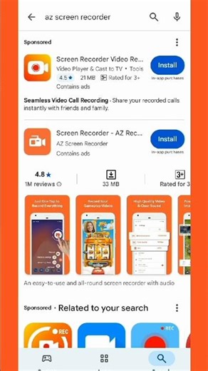 how to record video on az screen recorder 📱👍😎👇😎📱💯