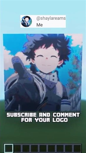 Minecraft Anime Pixel Art! 😳 #shorts