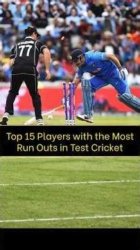 Top 15 Players with the Most Run Outs in Test Cricket: #Cricket #TestCricket #Cricketfans