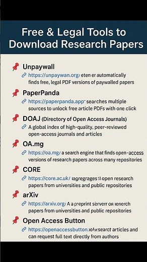 Top 7 free and legal tools to download research papers