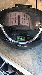 GemOro Sparkle Spa Pro | Personal Ultrasonic Jewelry Cleaner 5 User-Programmable Timed Cleaning Cycles | Professional Performance Machine with Digital Timer for Rings Watches Glasses Earrings (Black)