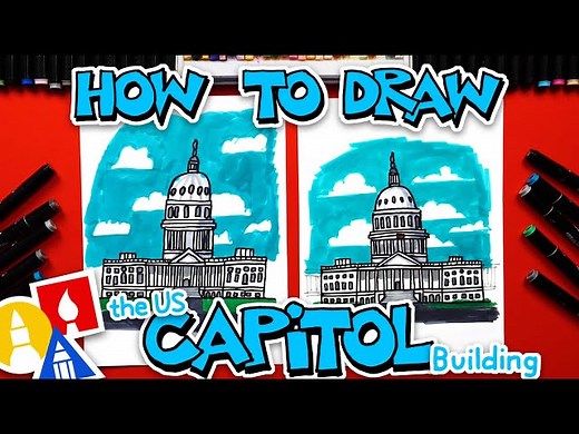 How To Draw The US Capitol Building - Videos For Kids