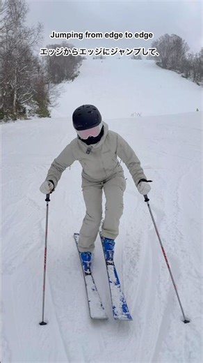 How to jump from edge to edge for sharp, carving turns #skiing