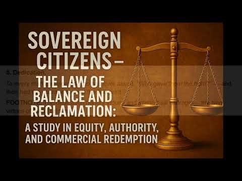 Sovereign Citizens Balance And Reclamation, A Study In Equity, Authority, And Commercial Redemption