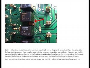 Ford Expedition Fuel Pump Relay bypass - fuse box problem - FIXED