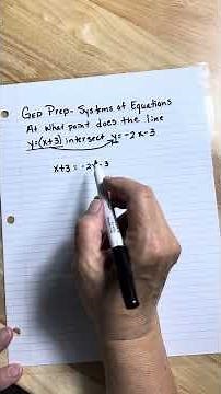 GED Prep- systems of equations #gedmath