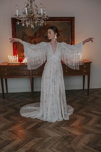 Fringe Wedding Boho Dress, Bohemian Wedding Dress, Wedding Dress, Boho Wedding Dress, Boho Wedding Dress. - Etsy