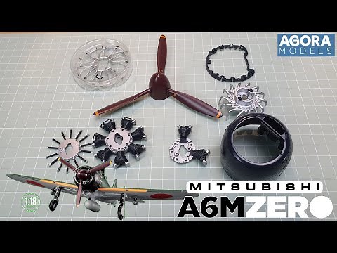 Agora Models Build the Mitsubishi A6M Zero Fighter - Pack 1 - Stages 1-5