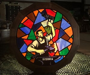 Making a Stained Glass Window with a Waterjet