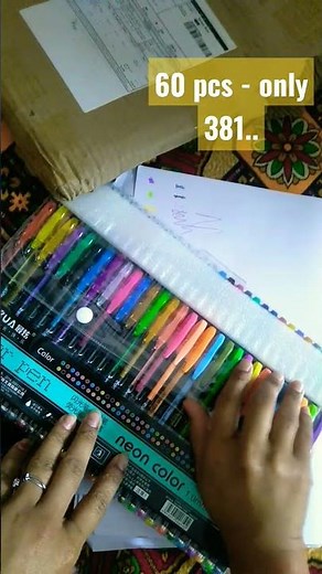 Neon colour pens/###60 pcs /// review... / from messho ..👌