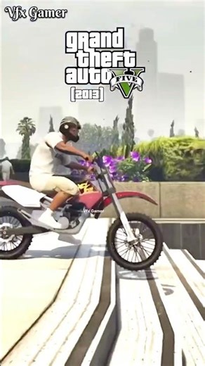 Rockstar’s GTA series ￼motorcycle tire stair details comparison 🥶#vfxgamer #gta