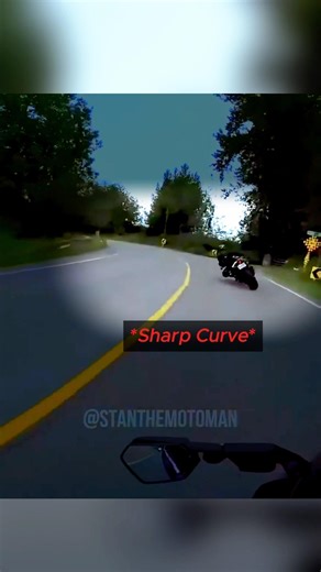 Biker Goes Too Fast In A Curve