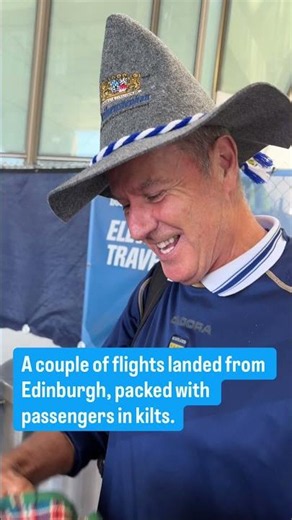 Scotland's Tartan Army arrives in Boston for World Cup