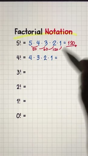 Factorial Notation #maths #mathstricks