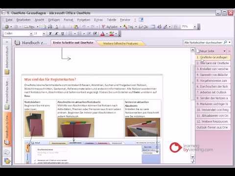 Onenote Tutorial Deutsch zusammenarbeit mit Outlook