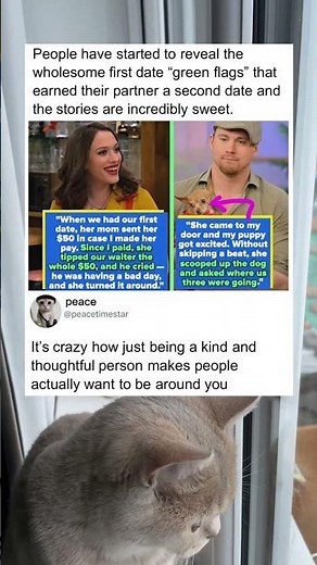 People sharing wholesome first date green flags