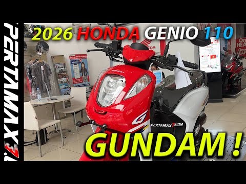 REVIEW Honda GENIO 2026 Special Edition Gundam Vibrant TriTone Red White Blue Plastic Braces?