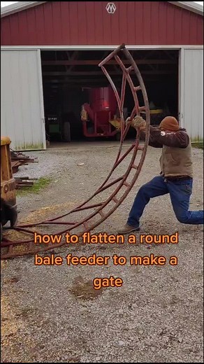 Innovative Cattle Gate Ideas Using Hay Feeders and Tractors
