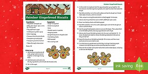 Reindeer Gingerbread Biscuits Recipe