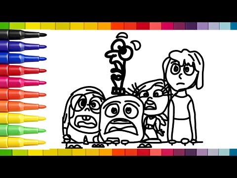 Draw and Colour Inside Out Easy Step by Step Art Tutorial | Drawing For Kids ❤️🔥