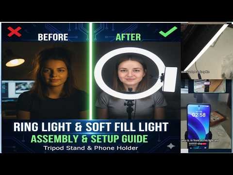 Assembling Ring Light, Soft Fill Light With Tripod