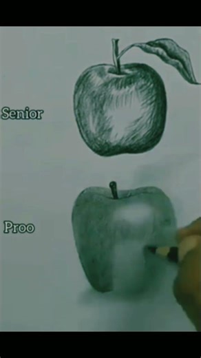 Realistic Apple Sketch 🍎 | Pencil Drawing That Looks Real 😱 | Satisfying Art Video