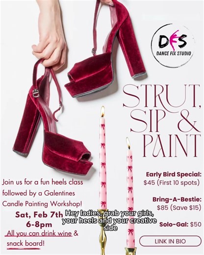 This is your sign To dress cute Move bold And celebrate friendship 💗 📍 Galentine’s Night at Dance Fix Studio Spots are LIMITED Grab your girls & book now! #dancefixstudio #galentines #heels #girlsnight #559 @bb.2.pretty