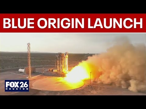 FULL: Blue Origin launch: All-female flight takeoff, landing