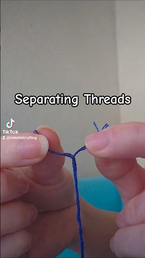How to Separate Cross Stitch Threads Easily | Quick Embroidery Hack #Shorts