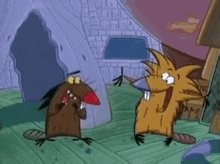 i don't hate cat dog i just think angry beavers is better cause unlike cat dog angry beavers is actually funny it has its moments and i always loved its art style but i always found it to be pretty mediocre compared to other nick shows