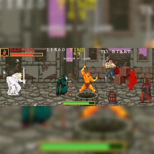 Taito’s Warrior Blade is a panoramic powerhouse! This dual-screen epic concludes the Rastan trilogy with massive sprites and fluid 3-player action. A fantasy hack-and-slash marvel that looks beautiful and lets you ride dragons.