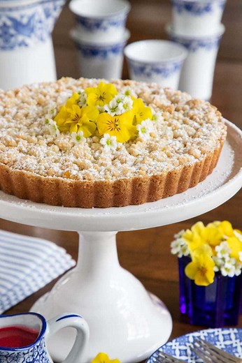 Lemon Curd Shortbread Tart