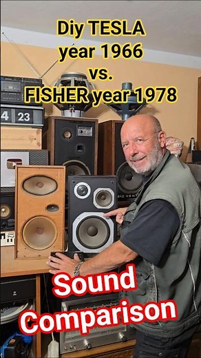 Vintage Unique DIY TESLA BOOKSHELF SPEAKERS & FISHER SPEAKER Sound Comparison Test