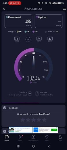 Verizon straight talk by Verizon speed test
