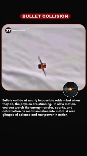 When Bullets Collide: Rare Physics in Action . #shortsfeed #factshorts #didyouknow #ytshorts #bullet