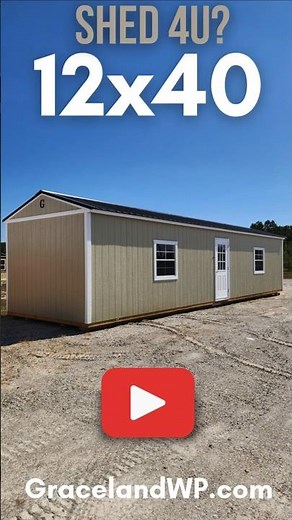 🔎12x40 Shed by Graceland 👍"Perfect" DIY Tiny Home!🏠AVAILABLE! 💬Message Now!💬 REELS