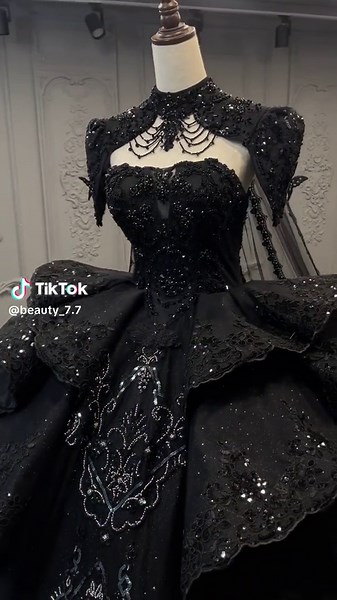 Elegant Black Swan Wedding Dress Ideas