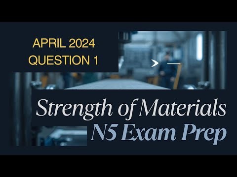 Strength of Materials N5 April 2024 Question 1 - Stress ‪@mathszoneafricanmotives‬