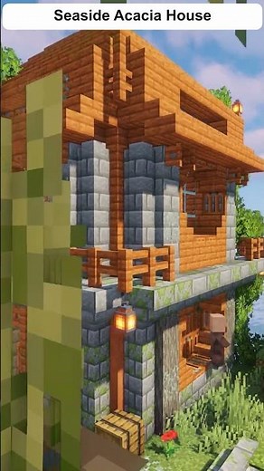 Seaside Acacia House Build in Minecraft 🌊 #shorts #minecraft