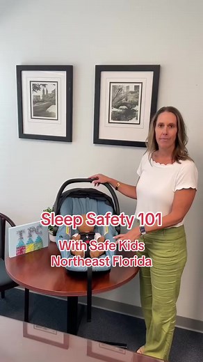 SLEEP SAFETY 101! Always remember the ABCs of #safesleep: ALONE, on their BACK, in their CRIB. #BabySafetyMonth2023 #SafeKidsNEFL #THEPLAYERSCenterforChildHealth | Wolfson Children's Hospital