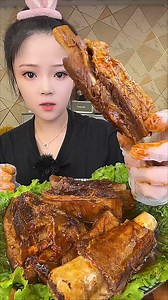 52K views · 1.2K reactions | Best Grilled Cow Ribs Mukbang – Most Delicious!  These grilled cow ribs are fall-off-the-bone tender and packed with smoky flavors. So delicious, don’t miss out on this ASMR challenge! #mukbang #asmr #eating #food | Lindsey | Facebook