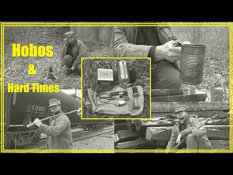 Hobos & Hard Times - Historic Train Station, Railroad, Coal Fire, Hobo Can Pot, Hobo Bindle