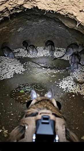 Micro Camera on rat - Inside Massive Underground Colony POV! 🐁 😲 #shorts