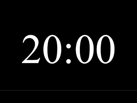 20 Minute Countdown Timer ⏱️ | Black Screen | No Sound