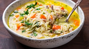 22K views · 496 reactions | Today we're making a delicious chicken soup with lemon, orzo, veggies, and herbs. This one's perfect as a meal or alongside a sandwich or salad. Recipe at https://www.sipandfeast.com/lemon-chicken-orzo-soup/ | Sip and Feast | Facebook