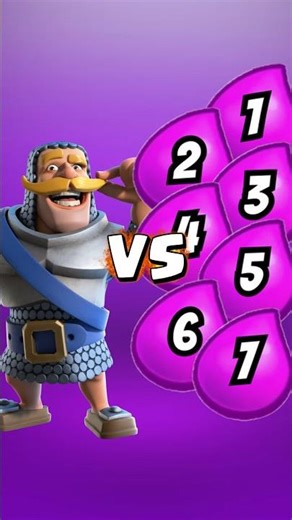 CABALLERO VS CARTAS DE CADA COSTO DE ELIXIR🟣en Clash Royale🛡