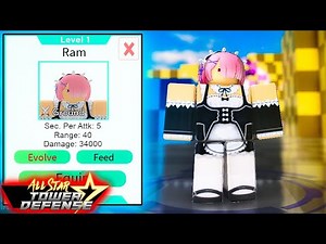 NEW BOX 2 RAM & CALM MAID SHOWCASE IN ALL STAR TOWER DEFENSE!..(Roblox)