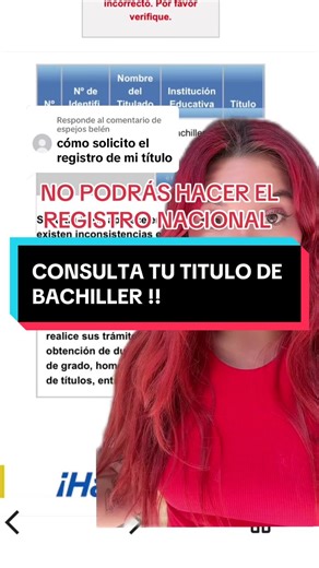 Consulta Título Bachiller y Registro Nacional