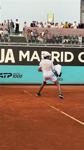 Joao Fonseca beasting forehands - that racket head speed is insane - at the Mutua Madrid Open