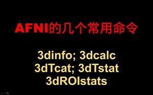 AFNI的几个常用命令